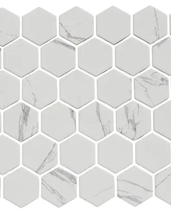 MALLA HEXAGONAL CARRARA 30X30CM .09M²